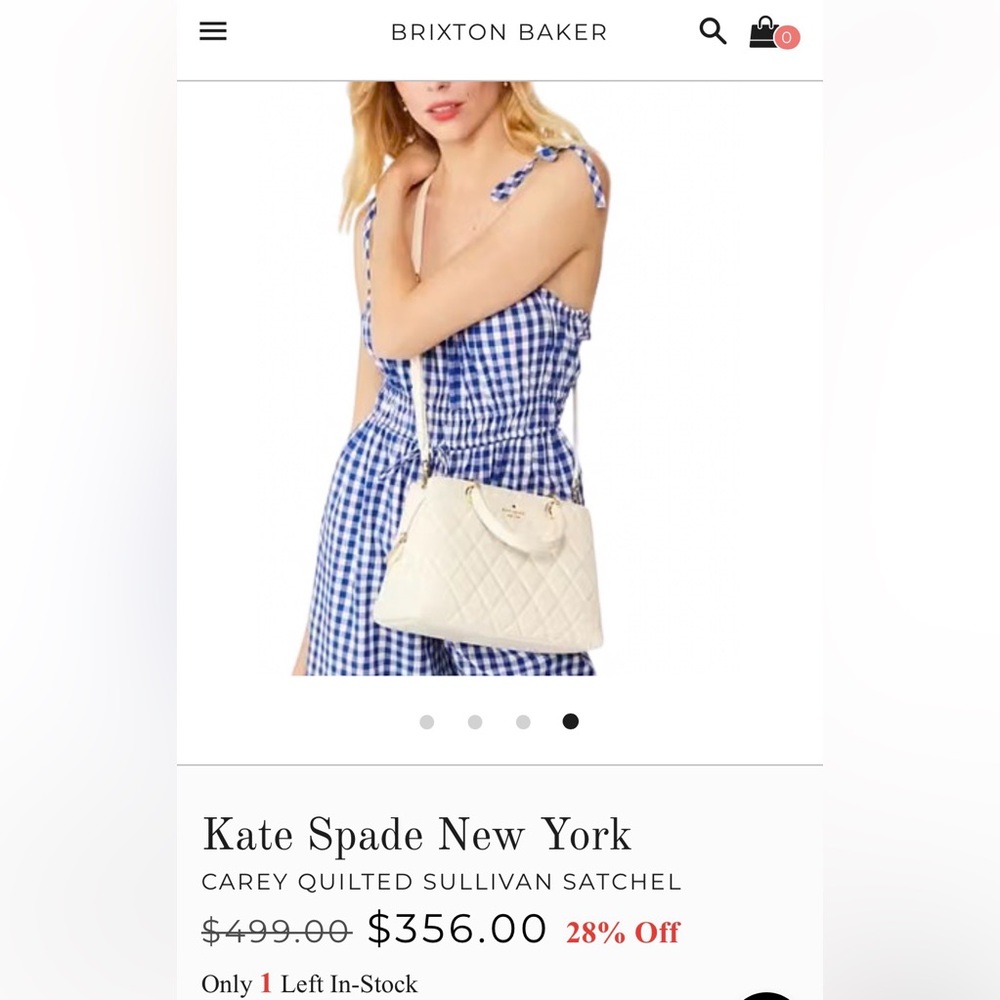 Kate Spade Cream Quilted Tote Bag - Picture 10 of 11
